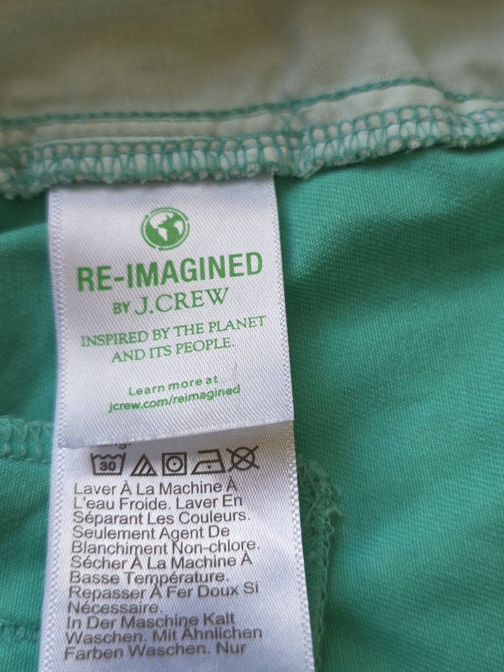 J. Crew Cotton Teal Aqua Chino Bermuda Shorts Size 4 - Picture 8 of 9